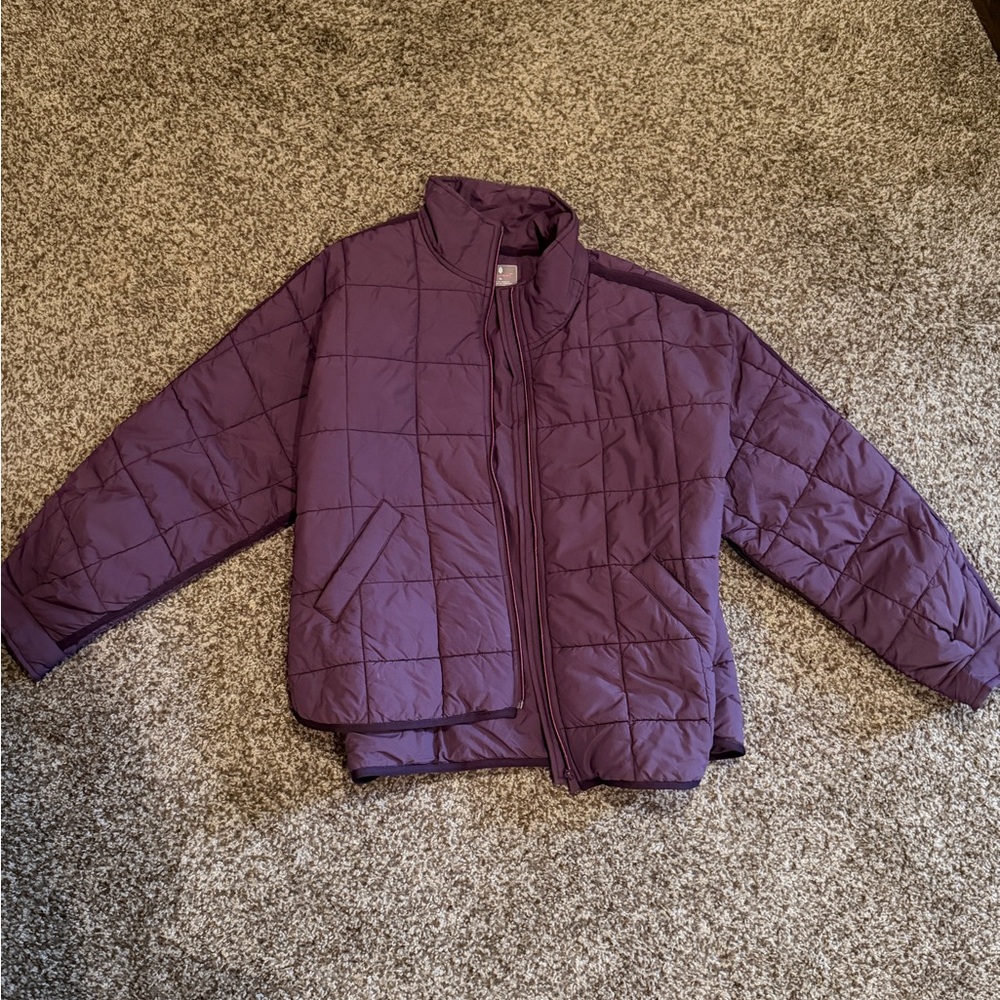 Free People Pippa Packable Puffer Jacket - Purple